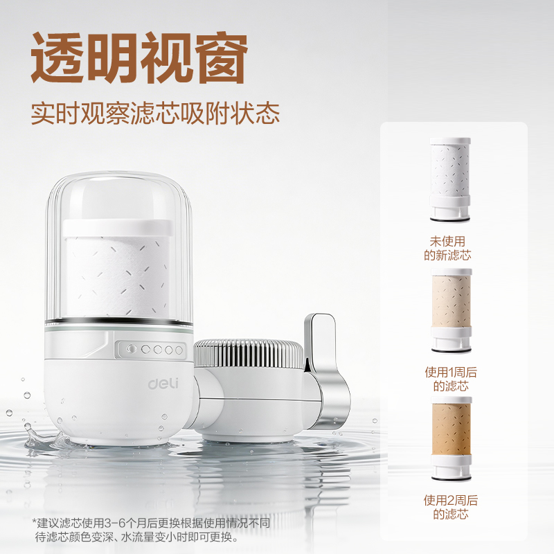 得力LD466龍頭凈水器（一機(jī)四芯）(白)(臺(tái))