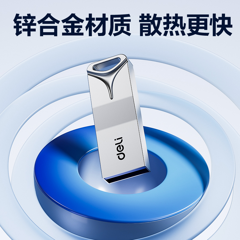 得力USB2.0U盤LS320-64G(銀)（只）
