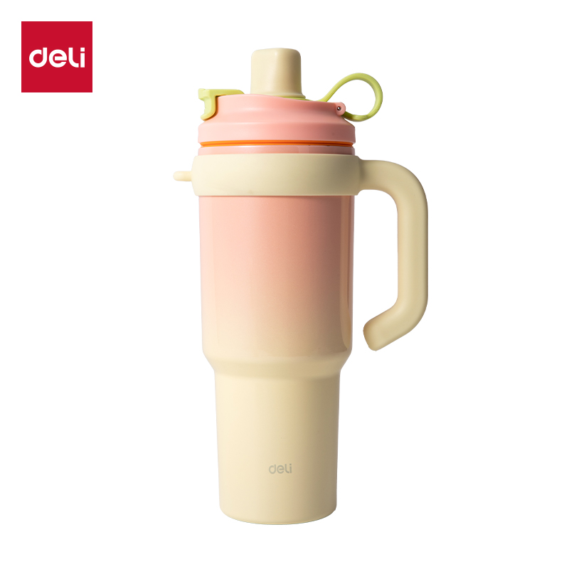 得力LL635冰霸杯1100mL316不銹鋼(粉)(盒)