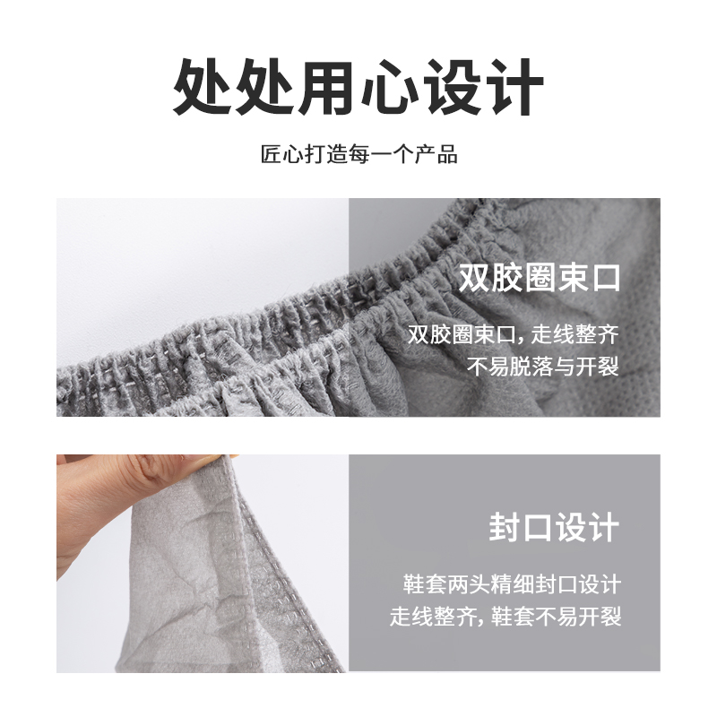 得力得心LQ658無(wú)紡布鞋套(42*16cm)(500g/100只/包)(灰)