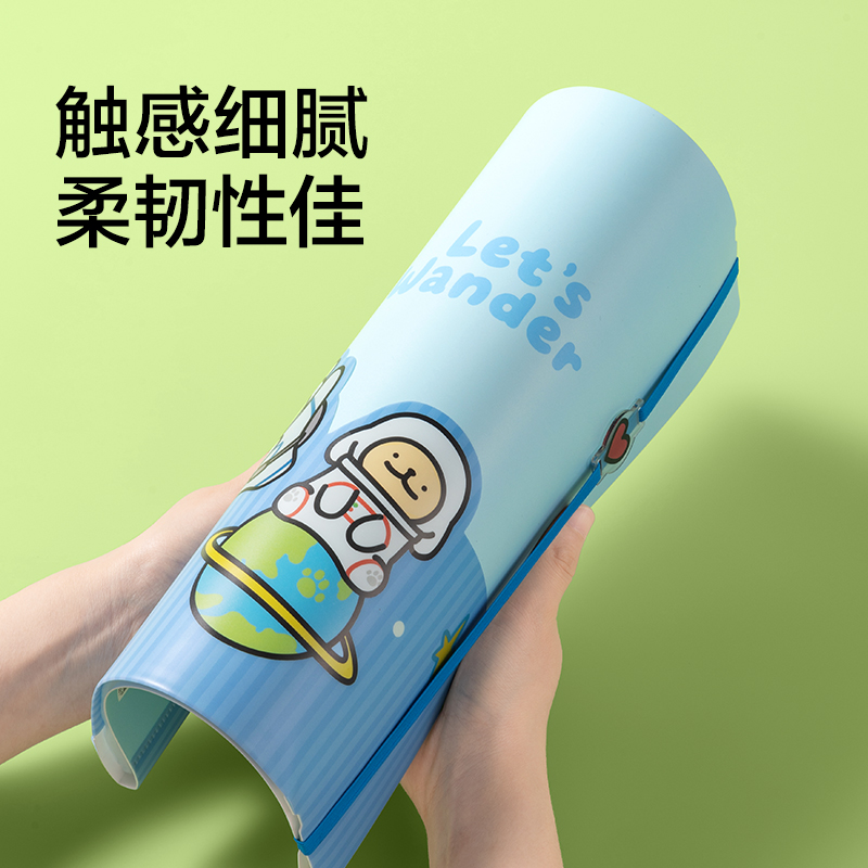 紐賽NS523-40D線條小狗40頁綁帶收納資料冊(混)(個)