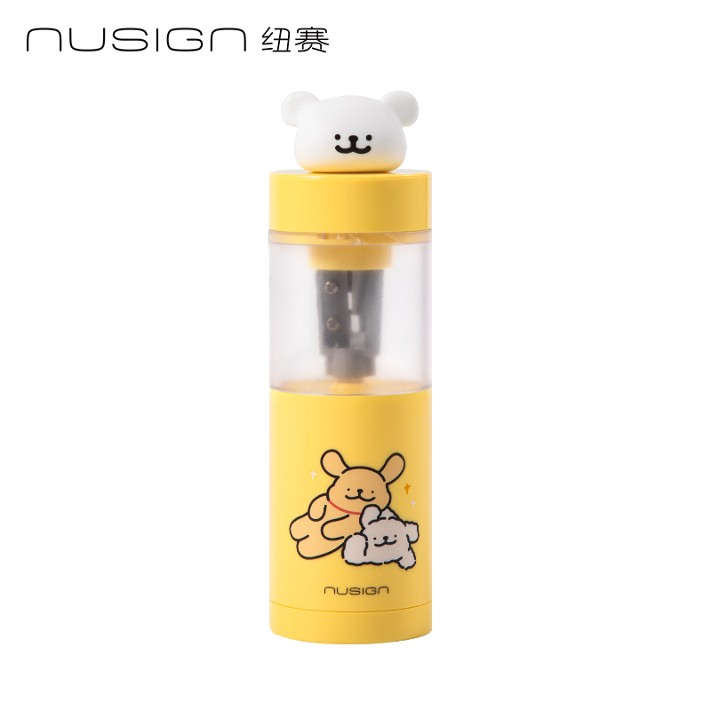 紐賽NS075-D線條小狗手持式電動(dòng)卷筆刀（個(gè)）（爪爪黃）