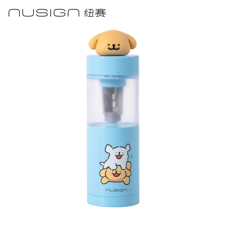 紐賽NS075-D線條小狗手持式電動(dòng)卷筆刀（個(gè)）（泡泡藍(lán)）