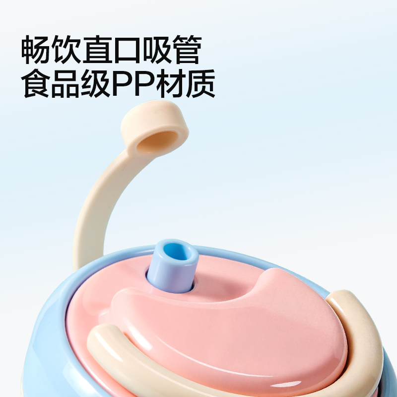 得力LL322冰格杯吸管杯藍色520mL（盒）