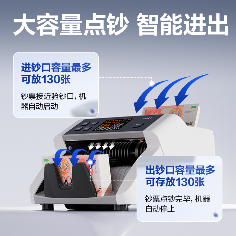 得力9103點鈔機-點鈔機(灰)(臺)