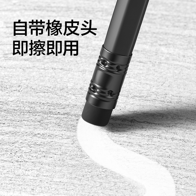 得力HC169-2H黑木皮頭書寫鉛筆2H(黑)(12支/盒)